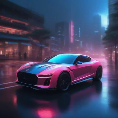 made of,, tiny neon glass filaments,, w0gf1l, Tokyo city, at night, rain, cinematic lighting, blurry background
BREAK,
1girl, headphones, pink hair, asian girl, sunglasses, friendly smile, cyber outfit, neon coat,
BREAK,
supercar, leaning on car, red car, expensive car, futuristic car,