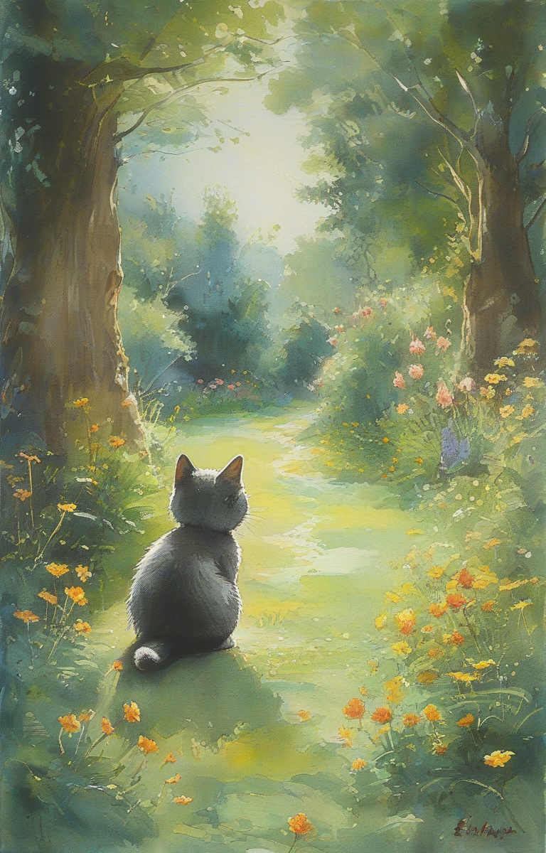 masterpiece,best quality,<lora:tbh131-sdxl:0.8>,cyber cat,painting,style of E. H. Shepard,