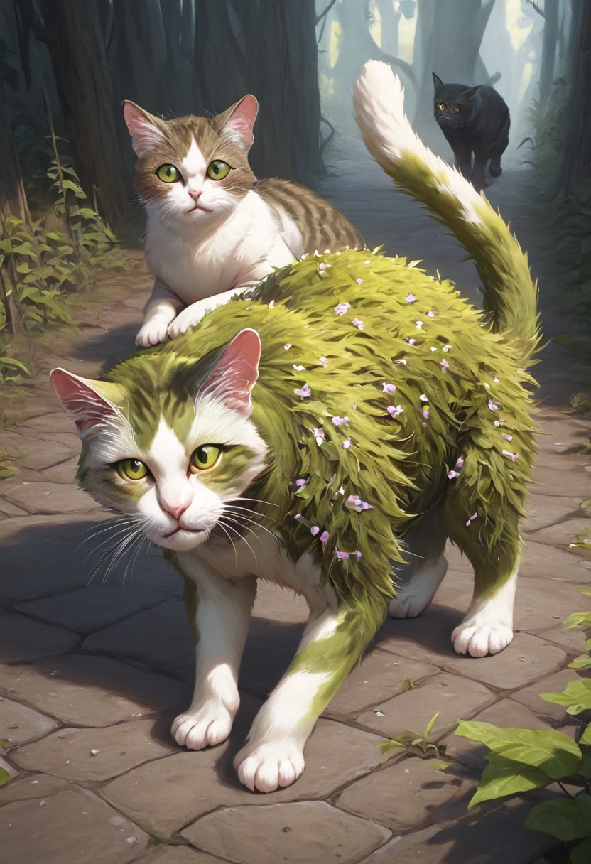 masterpiece, best quality, newest, absurdres, highres, FG-V2.0-Spirit, anima, animal focus, FG-V2.0, cat, no humans, monster,