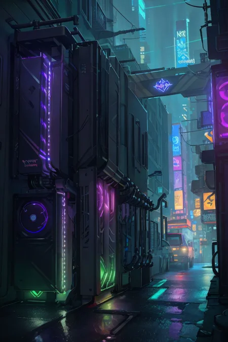 <lora:PCMR_v1:0.6>
a PCMR cyberpunk city street with tall (case buildings with visible (rgb lights, watercooling pipes and fans)) and (wide screen billboards), ((graphics card) cars) BREAK
in a modern and dark city at (night time) BREAK
sharp focus, intrincate details, ultra realistic, cinematic look, dolly zoom, dutch angle