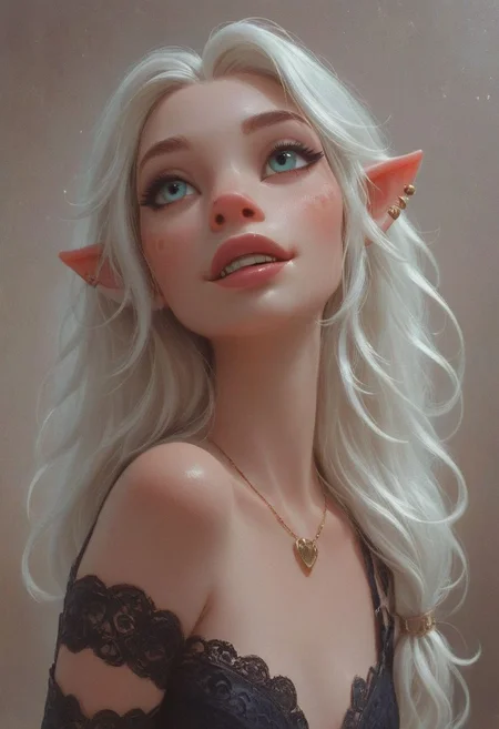 score_10, score_9, score_8_up, score_7_up, score_6_up,
pretty crasy happy girl,
(Cowboy shot;1.4),
(Anthropomorphic elven orc:1.2),
(Top model, miss universe, hourglass body, fit)
Looking above her shoulder