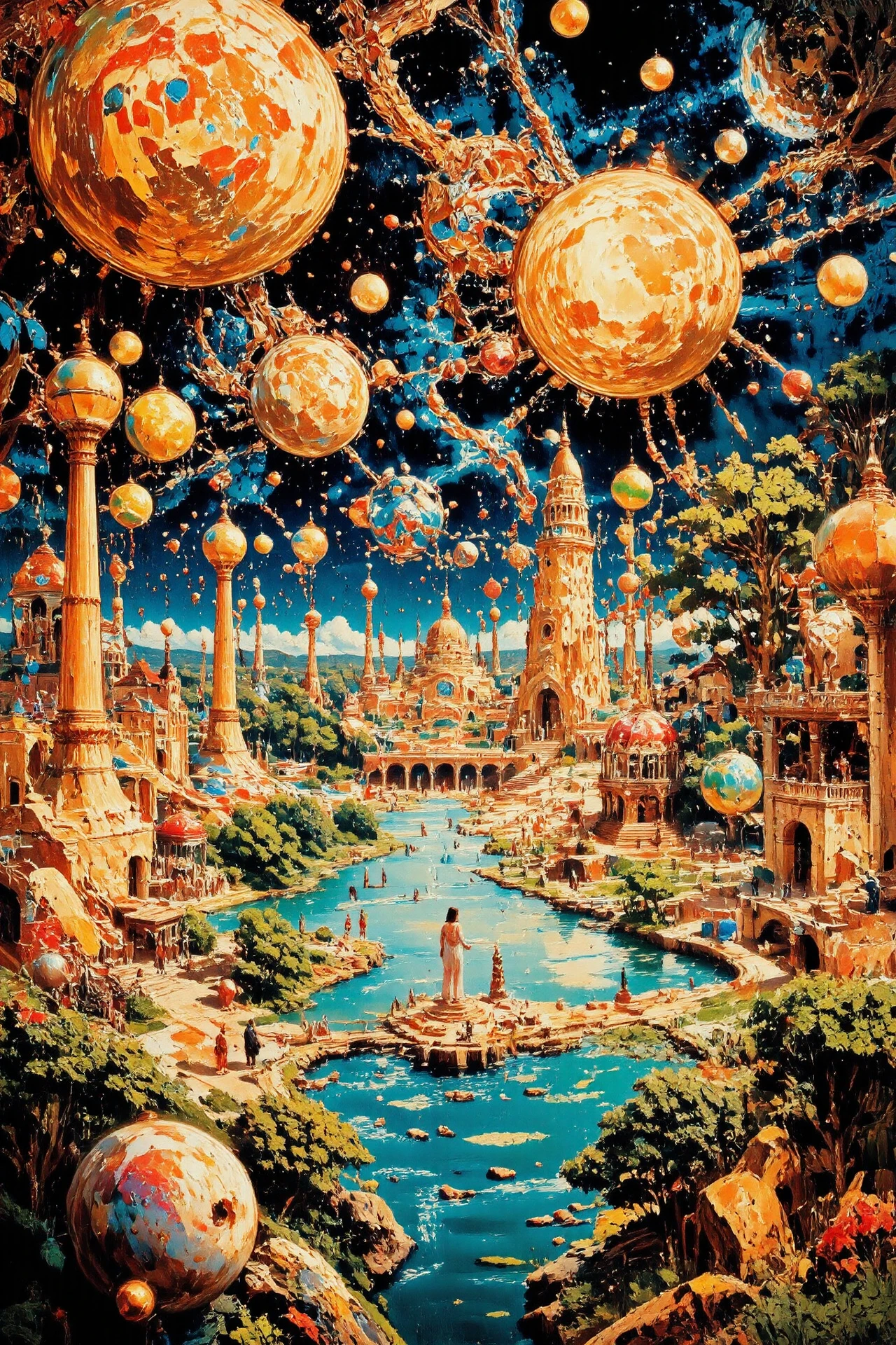 space, amusement park, beautiful surreal landscape, woman, planets, vivid colors, colorful, multilayer paint splash style, <lora:Hand v2:1> <lora:Anti-Blur:1> <lora:Insane Detail Slider:0.5>   <lora:Flux.1_Turbo_Detailer:0.6>   <lora:flux-photo-transparent_Alpha_1.0:0.8> <lora:flux.1_lora_flyway_Epic-detail_v2:1>   <lora:Painterly01b_CE_FLUX_AIT:0.8> pntrlyCE_style <lora:PsykeV1:1>  <lora:VividlySurreal:1>