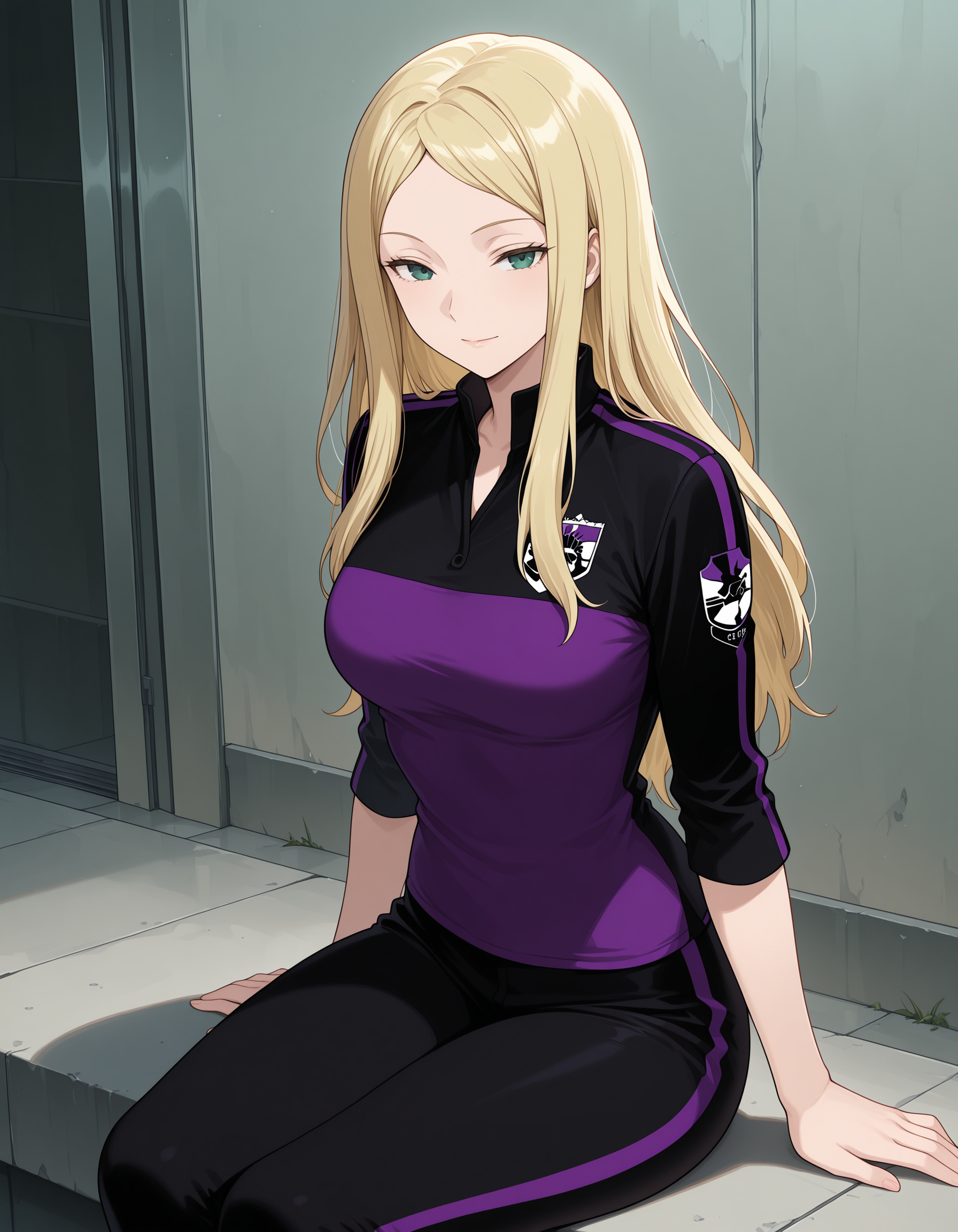 <lora:WorldTrigger_KakoNozomi_V1[IL]:1>, kako nozomi, sitting, squad uniform,  solo, masterpiece,best quality, very aesthetic,absurdres,newest,