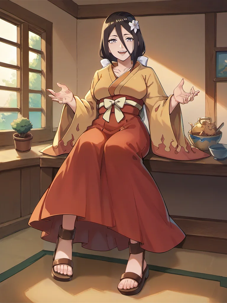 erfect Hands,Perfect feet, score_9, score_8_up, score_7_up, score_6_up, score_anime,1girl,<lora:hyuuga_hanabi2-000005:0.9>, hyuuga hanabi,uppe body,indoors, hyuuga hanabi's kimono \(kimono\),sandals,looking at viewer, <lora:Smooth_Anime_2_Style_SDXL_LoRA_Pony_Diffusion_V6_XL:0.9>,<lora:Perfect Hands:0.8>