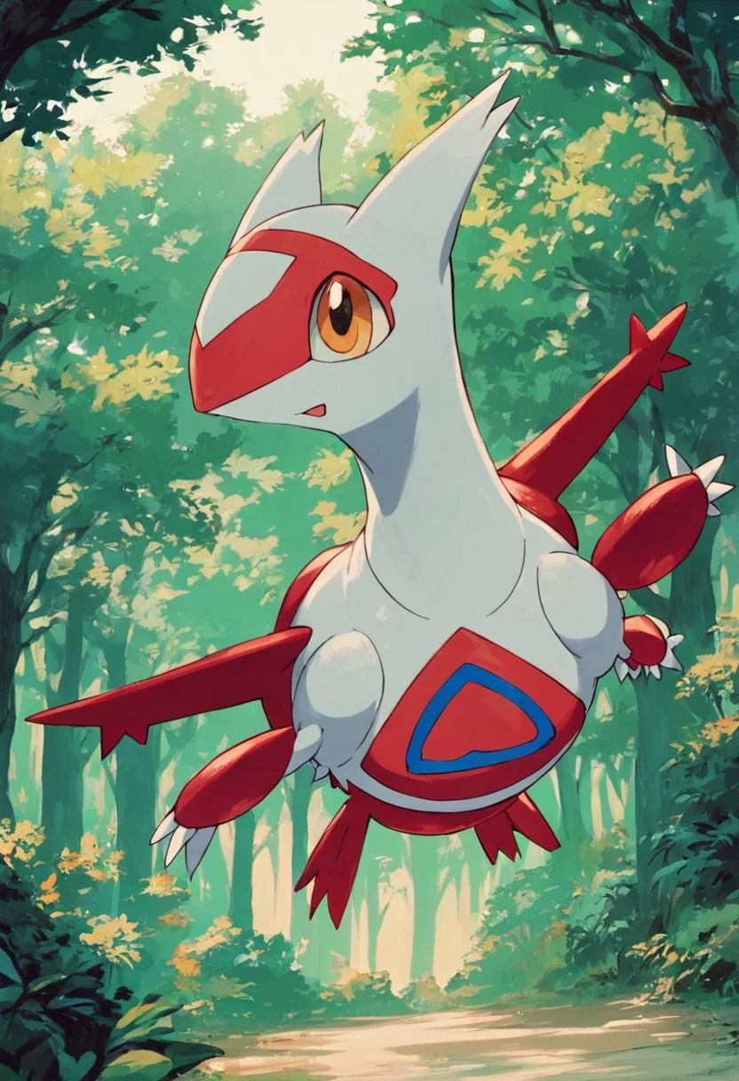 score_9, score_8_up, score_7_up, source_anime, LATIAS \(FERAL\), flying, forest