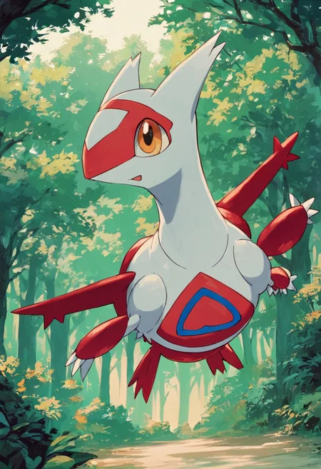 score_9, score_8_up, score_7_up, source_anime, LATIAS \(FERAL\), flying, forest