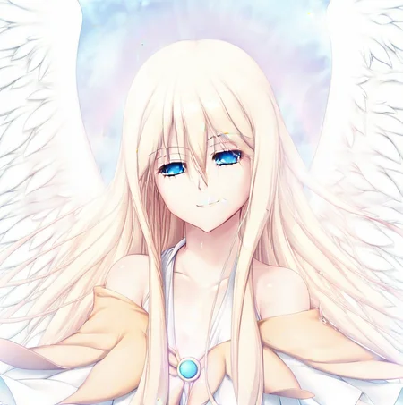 full body, best quality, best anatomy, BREAK
1girl, long hair, blonde hair, blue eyes, wings, bare shoulders, smile, curtsey, white robe, wings, BREAK
<lora:Goddess_Nerawareta_Megami_Tenshi_Angeltear_WIP:1>