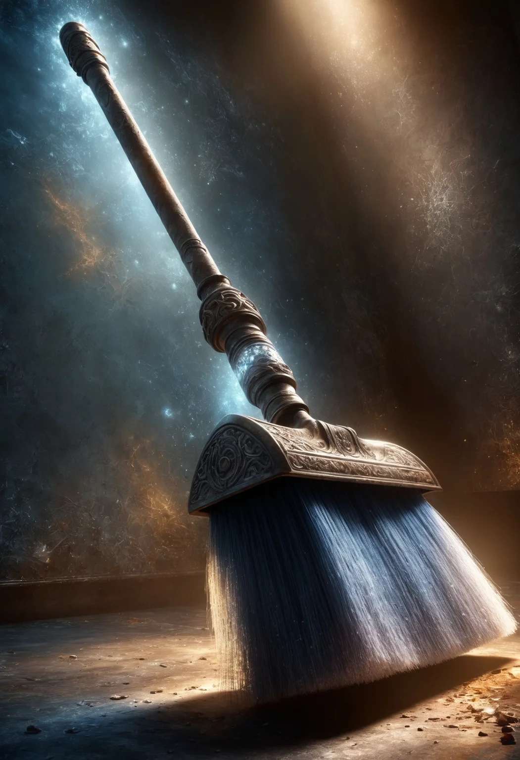 (masterpiece, best quality,detailed light), DonM50und0fMu51cXL magic broom (various, fictional), corrosion-resistant coating, corundum, camouflaged, prismatic coating, textured panels, , (highres, 4k, 8k, intricate detail, cinematic lighting, amazing quality, Detailed Illustration, wallpaper) <lora:Perfect Hands v2> <lora:SDXL\DetailedEyes_V3> <lora:myLoraXL_test\DonM50und0fMu51cXL-000008>