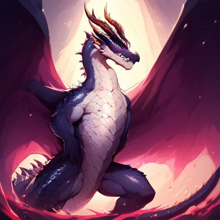 score_9, score_8_up, score_7_up, score_6_up, semi-realistic artwork, high quality, vibrant colors, best quality rendering, intricate details, high resolution, sharp focus, best render quality,Bastion Style Mix 2,solo
1boy,Fatalis,feral,dragon, Dragon wings,bara, muscular male,pectorals,abs,dragon horns,dragon tail, scales,yelow colored sclera,yelow eyes ,slit eyes,eyes glow,claws,sharp teeth,colored body,black scales,thighs,