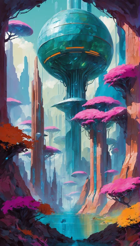 highly stylized {digital fantasy acrylic painting of a __epic_adjective__ __epic_noun__ {| in a {__biomes_fantasy__|__biomes__}}, photoshop thick acrylic brushes, __color__ {| and __color__} color scheme|sci-fi digital acrylic painting of a {__materials/metals__ |__epic_adjective_scifi__ |}{city|metropolis|megastructure}{| in a {__biomes_scifi__|__biomes__}}, photoshop {thick acrylic|grun brushes, __color__ {| and __color__} color scheme}<lora:EnvySpeedPaintXL01v11:1>