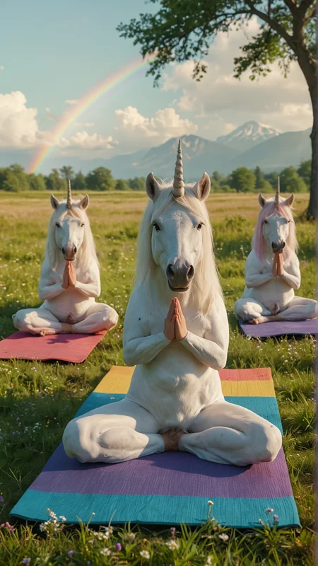 A group of unicorns practicing yoga in a serene meadow, with rainbow-colored mats and peaceful expressions.
absurdres, 8K, UHD,
many details, extreme detailed, full of details,
Wide range of colors, high Dynamic
<lora:add-detail-xl:1>
<lora:WildcardX-XL-Detail-Enhancer:1>
<lora:MJ52:0.175>
<lora:CinematicStyle_v1:0.42>
OverallDetailXL