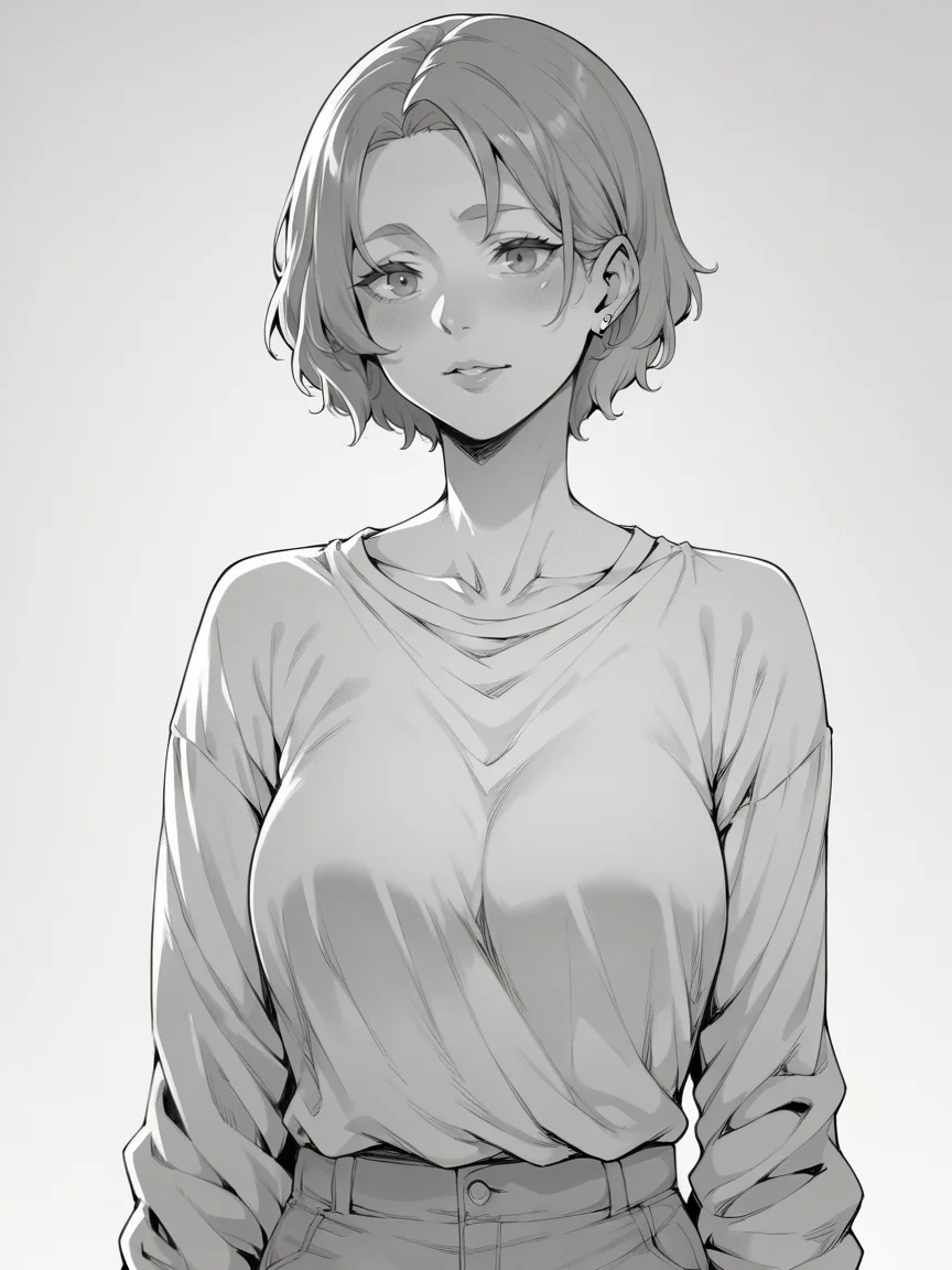 score_9, score_8_up, score_7_up, score_6_up, score_5_up, <lora:n3stXLP:0.8> n3st, 1girl, monochrome, greyscale,