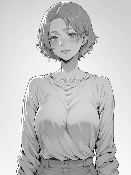 score_9, score_8_up, score_7_up, score_6_up, score_5_up, <lora:n3stXLP:0.8> n3st, 1girl, monochrome, greyscale,