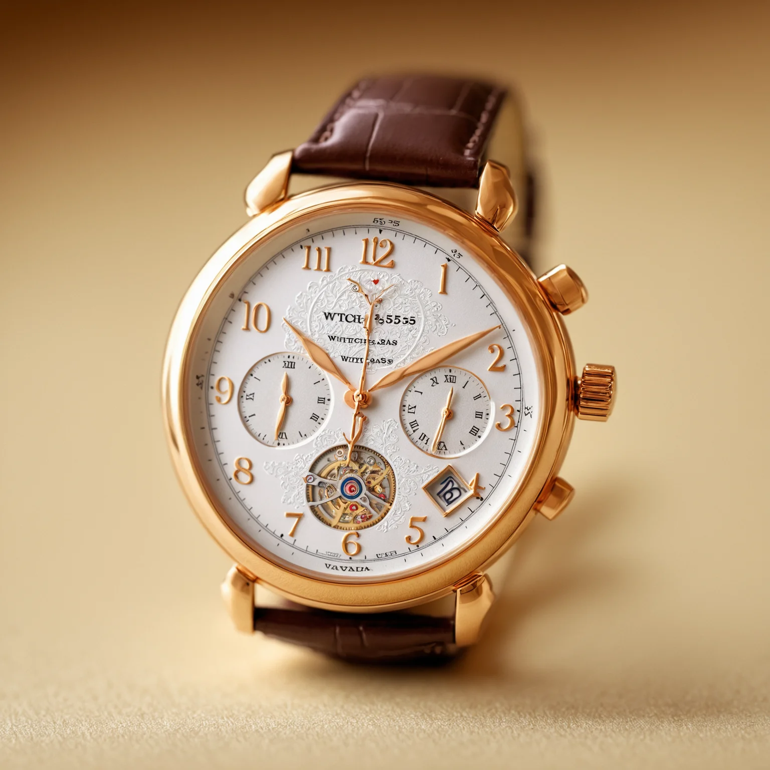 <lora:W4tch35_05XL-final:1>,an advertising photograph of a beautiful (W4tch35:1.2) as a (dress_watch:1.3) watch,on a watch stand,with detailed movement,medium shot,tilt shift,bokhe,8k wallpaper,masterpiece,photorealistic,HDR UHD,high contrast,hyper realistic,volumetric lighting,