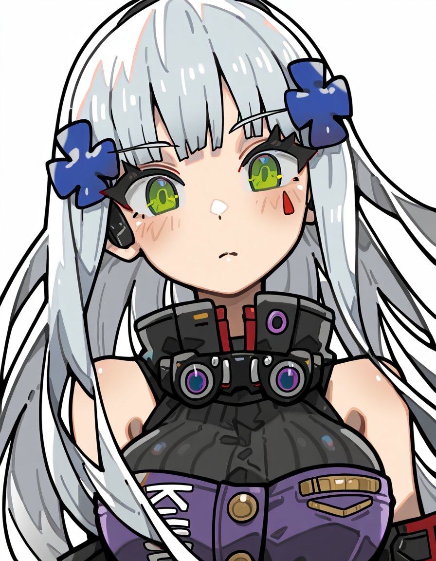 <lora:ruangang-000018:1>,ruangang,breasts,looking at viewer,1girl,solo,simple background,white background,hk416 \(girls' frontline\),, masterpiece, best quality, very aesthetic, absurdres,newest, incredibly absurdres,