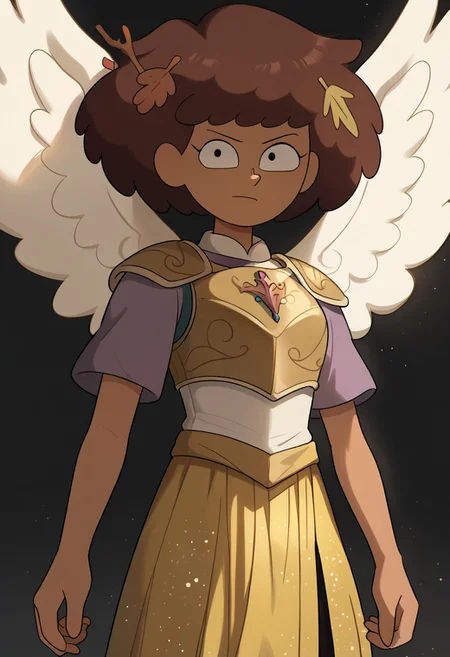 score_9, score_8_up, score_7_up, 1girl, nocunoct, anneboonchuy, brown hair, dark-skinned female, short hair, six angel wings, solo, bright light shinning in the background, armour, golden silk long skirt, looking a viewer
BREAK, (masterpiece, best quality, highly detailed), expressiveh, floating
