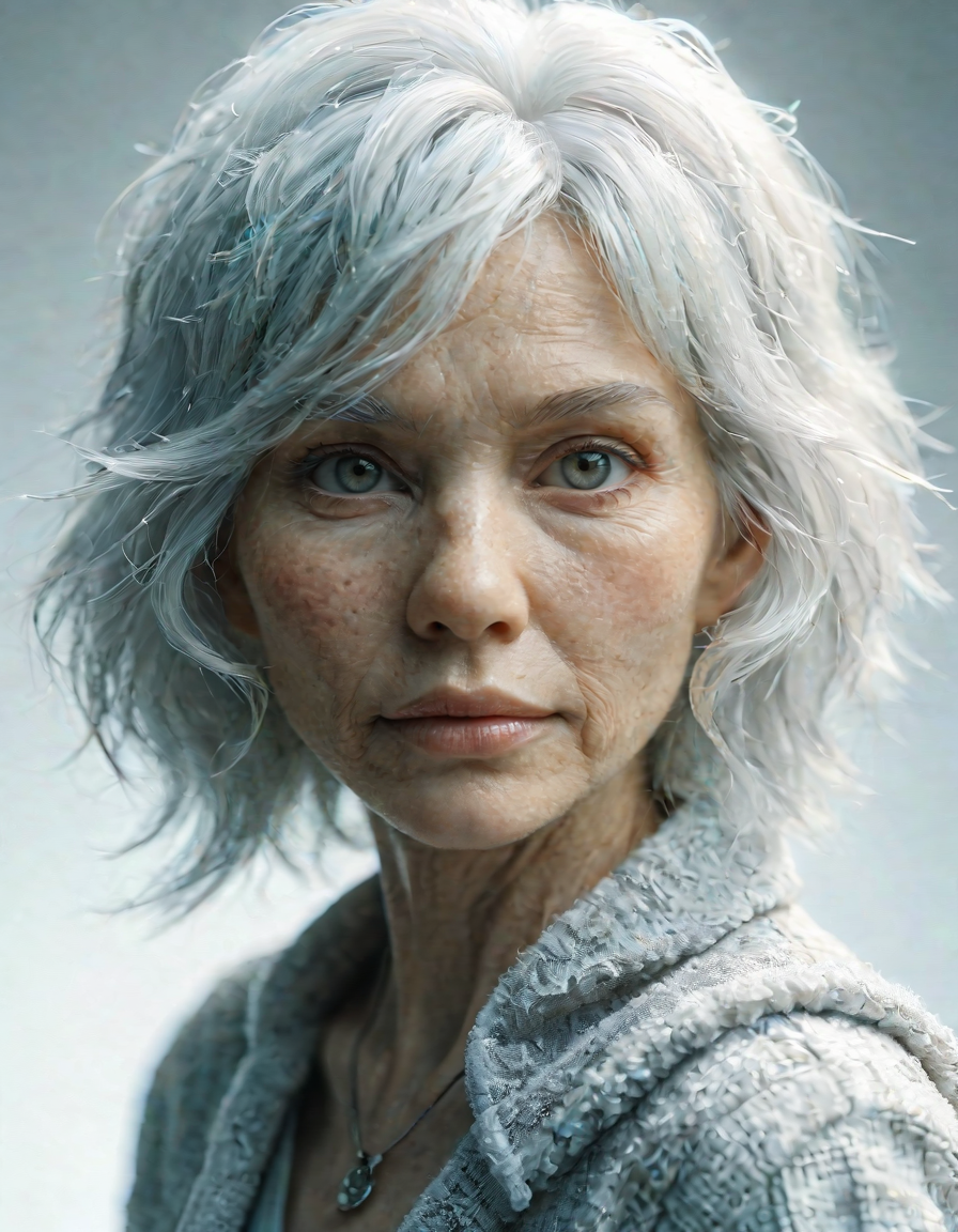 by Kunio Okawara, Masamune Shirow, close up of a lanky (Martha:1.1) , Martha is very Elderly, her hair is White, Movie still, Minecraft, film grain, Canon R5, F/1.8, 8K, anime sketch, <lora:sdxl_lightning_8step_lora:1>, <lora:ral-milkyglass:0.95> made out of ral-milkyglass, perfect composition, ambient light, cinematic perfect intricate stunning fine detail, fantastic aesthetic, grand illumination