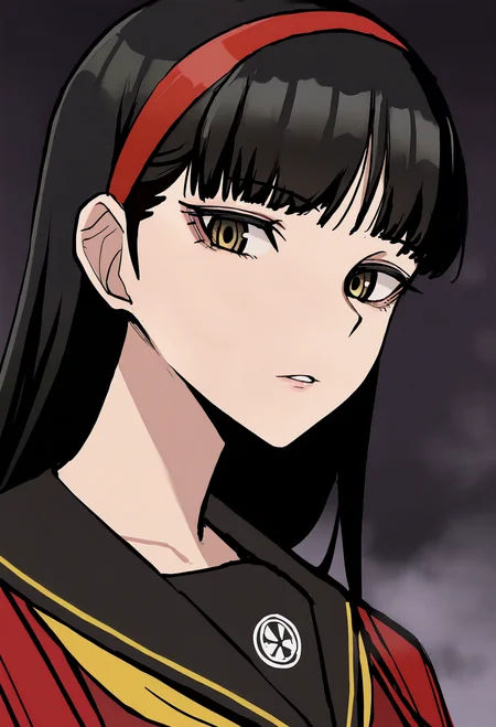1girl, solo, amagi yukiko, black sailor collar, yasogami school uniform, portrait, dark background, fog, looking at viewer, parted lips,
masterpiece, best quality, <lora:chihel-guy90-Illust-Lycorisv1:1> lehihc