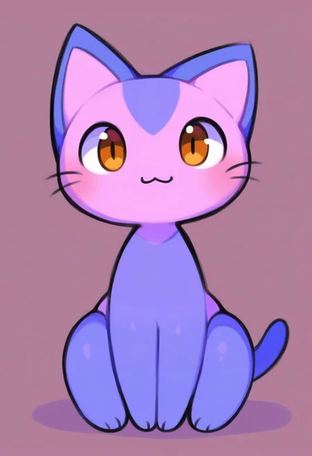 a small shy cute cat sitting