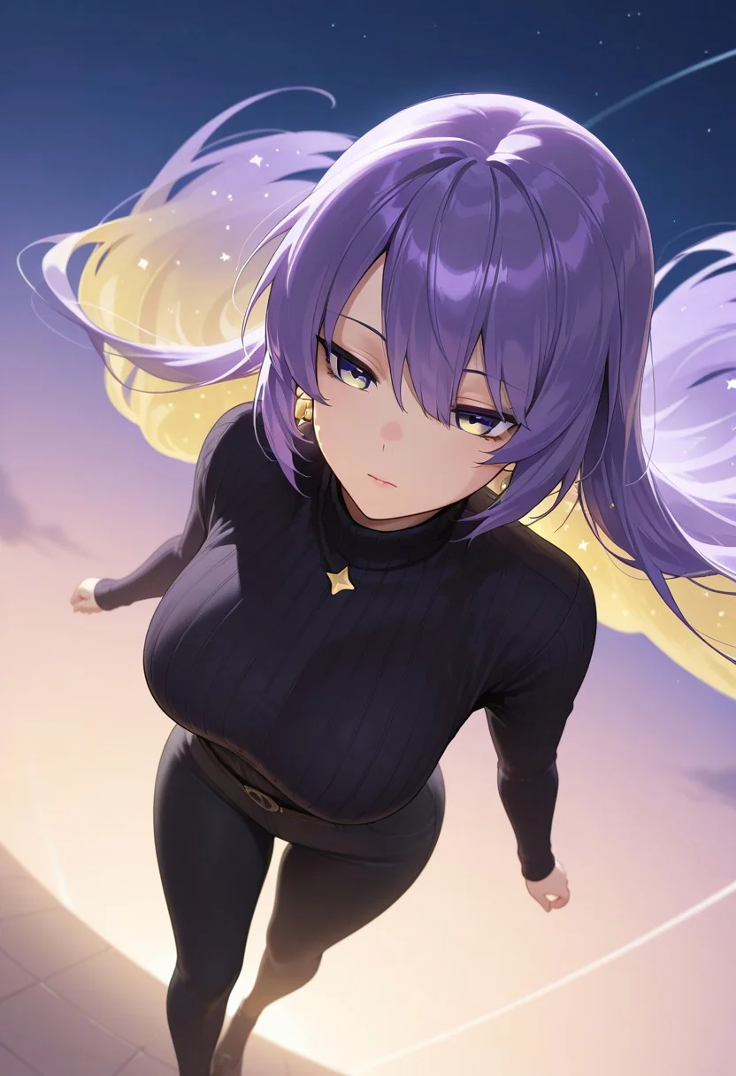 1girl, moona, vtuber, masterpiece, best quality, dynamic angle, shot from above