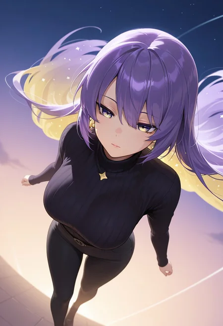 1girl, moona, vtuber, masterpiece, best quality, dynamic angle, shot from above