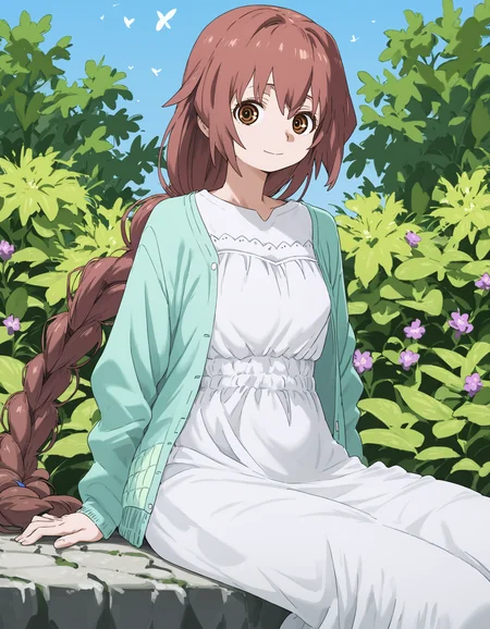 (score_9, score_8_up, score_7_up)
BREAK
manami_olis, 1girl, solo, brown hair, long hair, hair flaps, braided ponytail, brown eyes, green cardigan, white dress, long dress, looking at viewer
BREAK
outdoors
<lora:Manami_KaiiToOtomeToKamikakushi_v01:1>