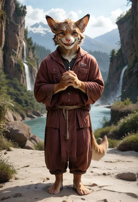 (((Barefoot furry character, full body, cinematic setting, furry male, plantigrade)))
(((rain))) keeps falling down - down
into the rivers of life
into the oceans of this world
and back up into the sky
((mountains of gold))
are shrinking in time
they vanish into space
revealing your true face
what is the meaning of all that is?
just for a start...
I can feel your ((smile))
right in my heart
time is calling name by name
come back to me
enchanted by the sound
the souls swirl around and around
((time is calling)) name by name
come back to me
enchanted by the sound
my soul bursts into flames
BREAK, intricate details, highly detailed, extreme detail, octane render, fine art, best quality, highres, (detailed face:1.5), ((full_body)), UHD, (((perfect hands))), low light,
