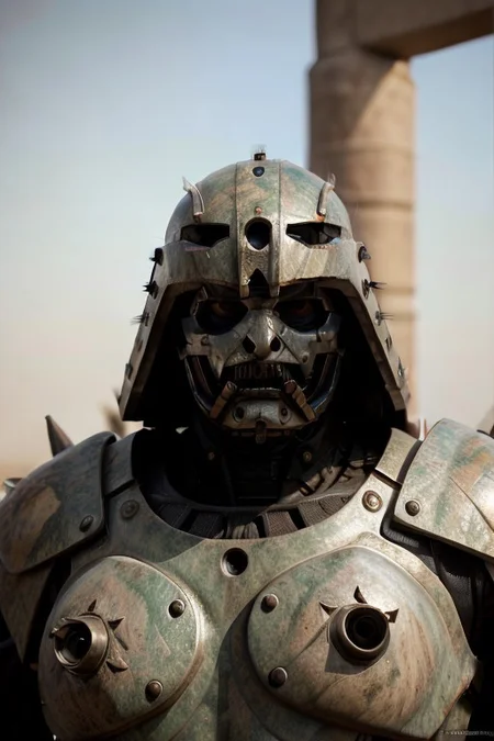 ((masterpiece)), ((best quality)), 8k, ultra-detailed, futuristic android robot, half-body photo, military tech project inspired by Mexican culture, (vibrant green, white, and red color scheme), intricate Aztec and Mayan patterns engraved on the armor, glowing emerald green eyes, dynamic and powerful pose, elements of ancient warrior symbolism incorporated into the design, feathered details resembling Quetzalcoatl, (simple background: ancient pyramids or modern city street), cinematic lighting, mist and sun rays breaking through, merging ancient heritage with futuristic technology, sharp focus, detailed background,real robot,epic mecha, chrometech