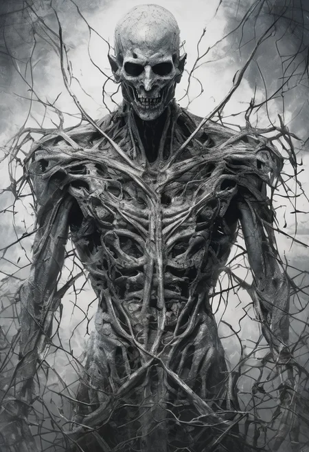 masterpiece,best quality, score_9, score_8_up, score_8, score_7_up, score_7,realistic, photorealistic ,source_photo, source_real, source_hentai, source_anime, 
high quality, highly detailed, abandoned, darkness, apparition, (translucent see-thru skin:1.9),dripping, dissolving, unholy, horror, unnatural long and twisted limbs, tendrils, sharp nails, night terror,nightmare, horror in the style of Greg Rutkowski, inhuman visions from a fevered mind, close-up, sickening sky, churning clouds, white unseeing eyes, trails of blood, blank eyes, dead eyes, concept art, radioactive mutated horror, sharp extended claws, cracked and blistered skin, emitting a faint toxic glow, sinister, menacing presence. <lora:add-detail-xl:2> , great lighting, large depth of field, hyperdetailed photography, (outstanding composition:1.4),  analog photo by Annie Leibovitz