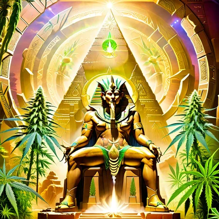 Apophis the Undying smoking jointz in front of the Stargate. marijuana plant