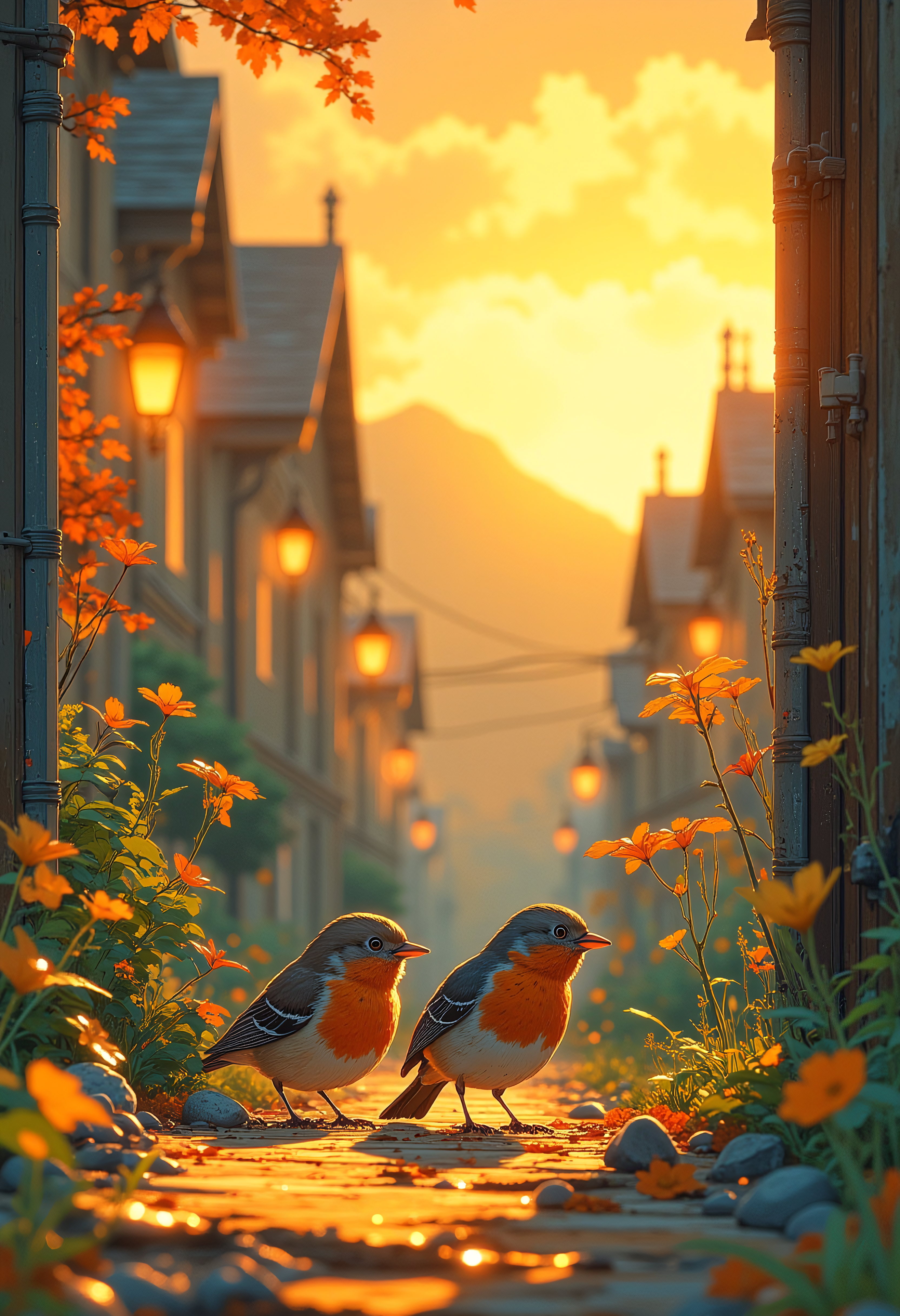 Rise up this morning, smiled with the rising sun
Three little birds pitch by my doorstep
Singing sweet songs of melodies pure and true
Saying, "This is my message to you-ou-ou"
