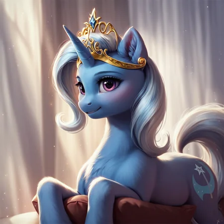 <lora:Pony_MLP_v1.5:1>,trixie,<lora:1dk:1>,huge filesize,score_9,score_8_up,score_7_up,score_6_up,score_5_up,score_4_up,rating_safe,((cute, little, furry pony, fur)),(high quality, detailed, beautiful),bright and adorable face,beautiful detailed eyes,tiara,sunlight,realistic,outstanding,shading,detailed soft lighting,ear fluff,vintage film photography,it's flying,4k,