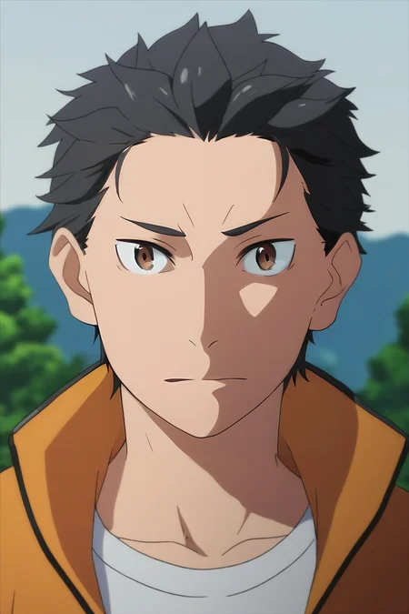 score_9, score_8_up, score_7_up, source_anime, (photorealistic:0.6), looking at viewer, upper body, depth of field, 1boy, solo, male focus, <lora:subaru_natsuki_pony:0.84>, subaru_natsuki, , , feudal japan, , <lora:sdxl_lightning_8step_lora:1>