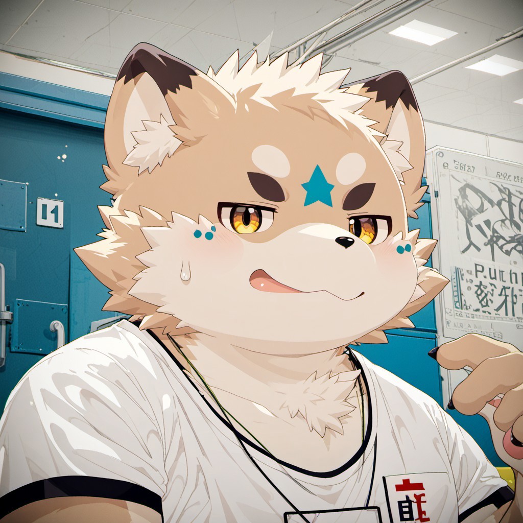 score_9, score_8_up, score_7_up, zPDXL3, ((((sdgs4by zuppu11)))), 1boy, furry, solo