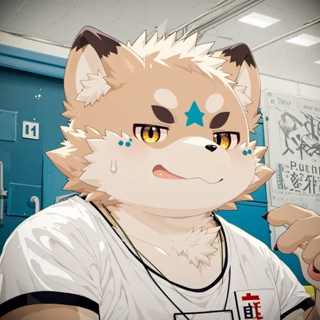 score_9, score_8_up, score_7_up, zPDXL3, ((((sdgs4by zuppu11)))), 1boy, furry, solo