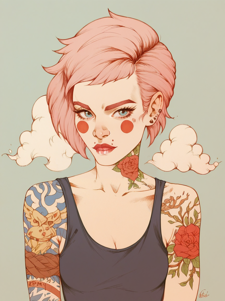 score_9, score_8_up, score_7_up, score_6_up,   <lora:l1zXLP:1> l1z, 1girl, tattoo, solo
