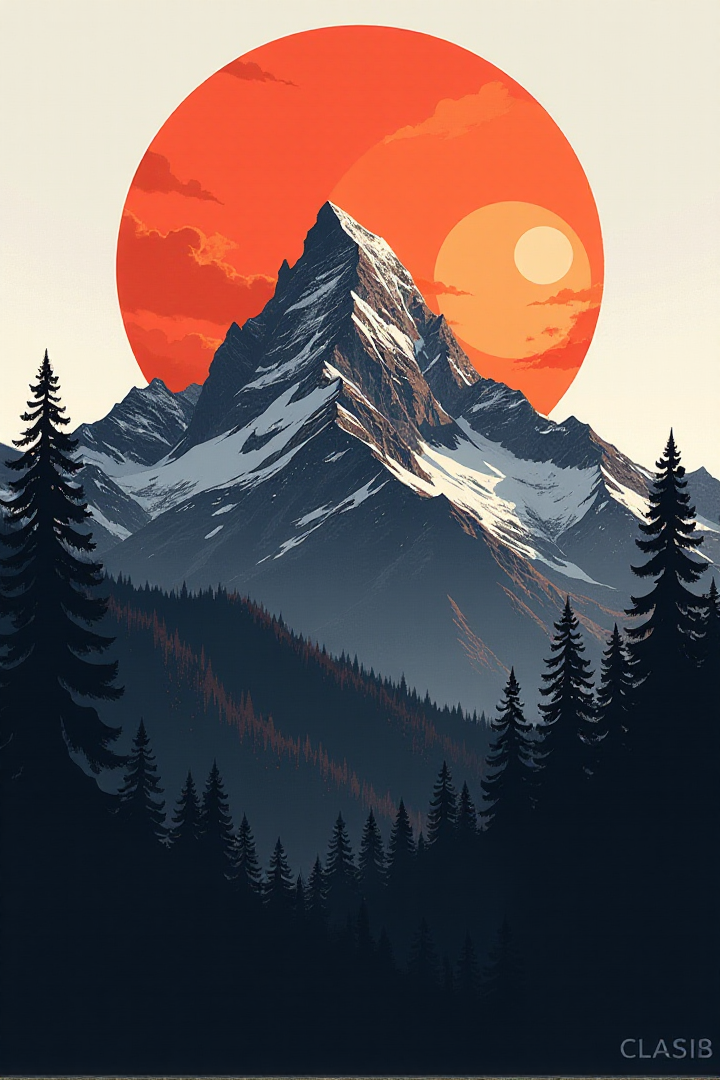 A pixel art abstract graphic illustration, black and white, of a mountain landscape with a brilliant orange sunset. gl1tchc0re d1eselc0re<lora:General Flux\darkdescent-pixel-art.safetensors:0.9:1.0> <lora:Promptcore Flux\Glitchcore.safetensors:0.5:1.0>âââ