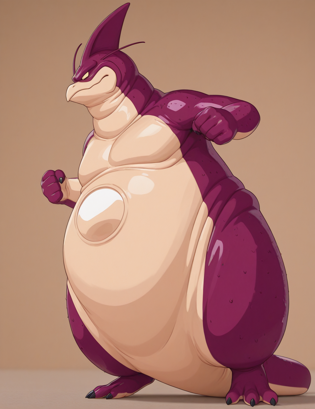 masterpiece, best quality, newest, absurdres, highres, , solo, rageshenron,  small, no humans, frown,  mouth closed, full body view, lifting fat belly belly fold, side view, skin folds,fighting, kicking  , fat neck
backlight, masterpiece, best quality, amazing quality, very aesthetic, high resolution, ultra-detailed, absurdres, newest, scenery, , dokkan art, 3d model, anime screenshot
rageshenron,  <lora:Rage_Shenron_Illustrious:1>