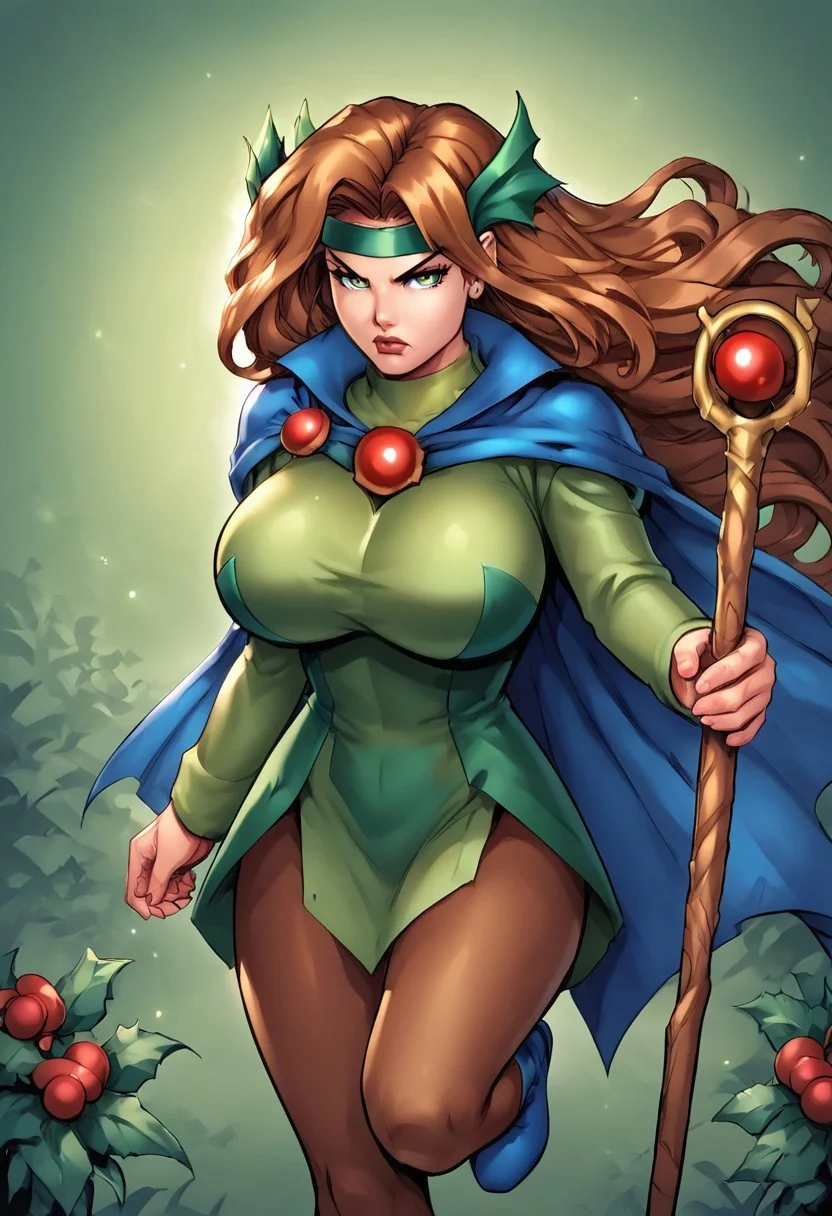 score_9,score_8_up,score_7_up,comic book style,BREAK,1girl,solo,mature female,Holly Fairy,blue footwear.staff,brown hair,plant,vines,brown pantyhose,blue cape,long hair,green fairy,green headband,wing,flying,
huge breasts,upper body,serious,looking at viewer,front view,
indoor,Vampire Palace,
masterpiece,best qualit,ultra-detailed,illustration,an extremely delicate and beautiful,beautiful detailed eyes,unity 8k wallpaper,high resolution,