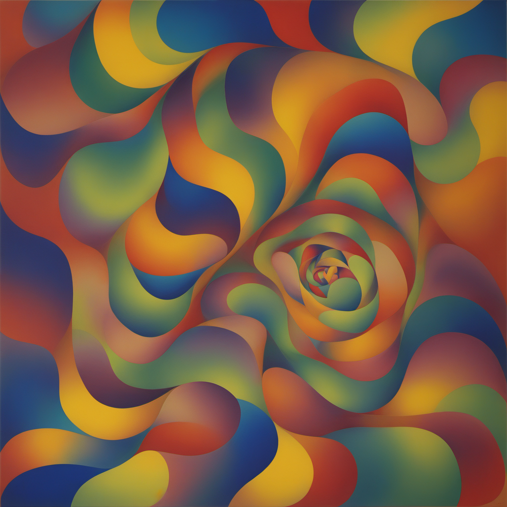 curve color surface Le Parc  a painting of a rainbow swirl on a white background abstraccion geometrica <lora:LeParc_AI_LoRA_XL_v2.1:1>