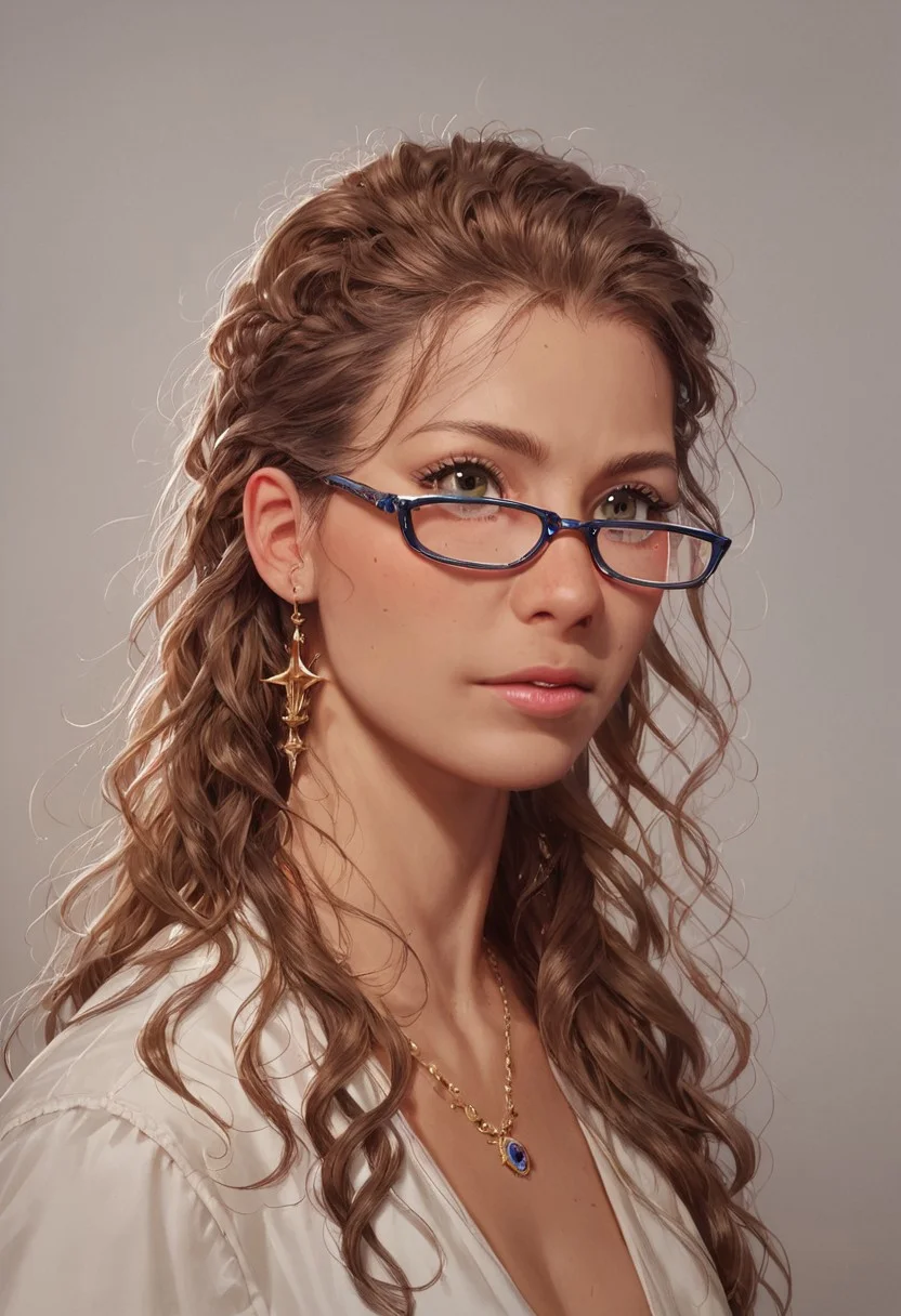 score_9, score_8_up, score_7_up, score_6_up, rated_safe, detailed, intricate details, realistic, FaceDetail, stunning, masterpiece, easynegative, best quality, 1girl, fluffy long brown hair, attractive, student, glasses, lightly tan skin, masterpiece, black miniskirt,