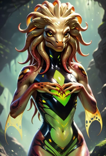 Alien God, xtrafurry_art_style, score_9_up, score_8_up, score_7_up, score_6_up, nsfw, explicit_content, (a beautiful alien girl:1.3), solo, beautiful face, (a beautiful girl:1.3), octopus body, insect exoskeleton, glowing radiant glow from between gaps of exoskeleton, hyper realistic skin texture, detailed rough lizard skin, 8k, photorealistic, DSLR, racing leathers clothes, astride a lizard horse,
<lora:alien_god_V2:1.5>