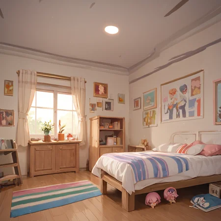 score_9, score_8_up, score_7_up, score_9, score_8_up, score_7_up,no_humans, b3droom, indoors<lora:Private_roomkawaii_female_bedroom:1>