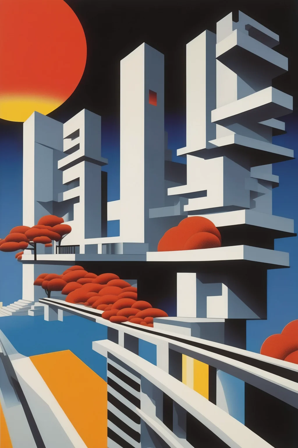 <lora:Hiroshi Nagai Style:1>Hiroshi Nagai Style - Constructivist architecture in the style of Kazumasa Nagai