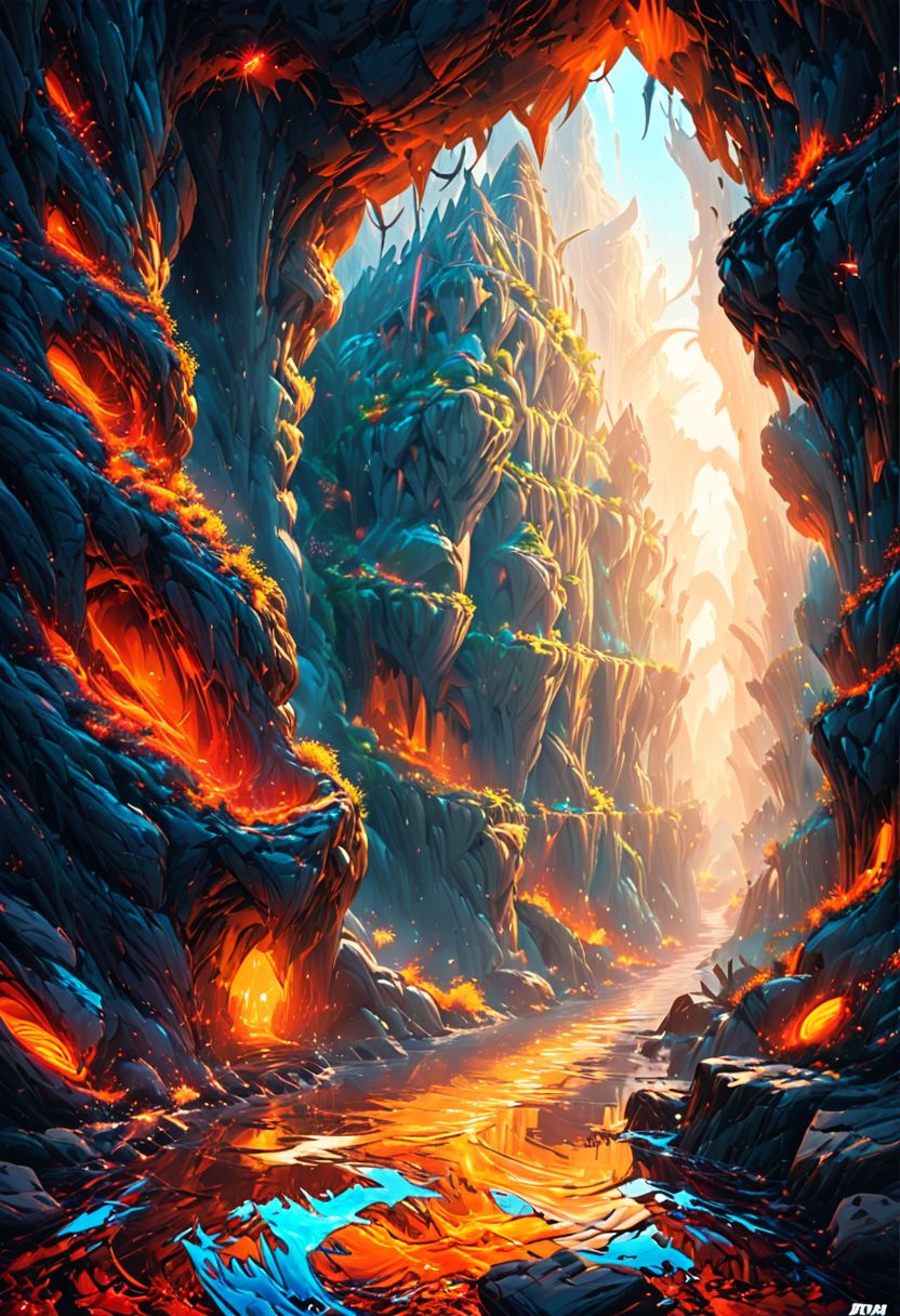 hyperdetailed,vibrant color,amazing quality, masterpiece, best quality, hyper detailed, ultra realistic lighting, UHD, high Dynamic, alluring, intricate details,OverallDetail,hyperkraximalism,epiCPhoto,The Lord of the Rings style,
a city carved inside mountains, cavern, underworld realms