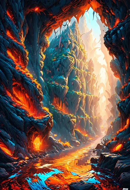 hyperdetailed,vibrant color,amazing quality, masterpiece, best quality, hyper detailed, ultra realistic lighting, UHD, high Dynamic, alluring, intricate details,OverallDetail,hyperkraximalism,epiCPhoto,The Lord of the Rings style,
a city carved inside mountains, cavern, underworld realms