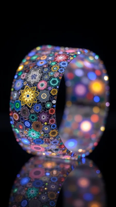 Millefiori Glass of a Magic ring, ethereal, bokehmachine