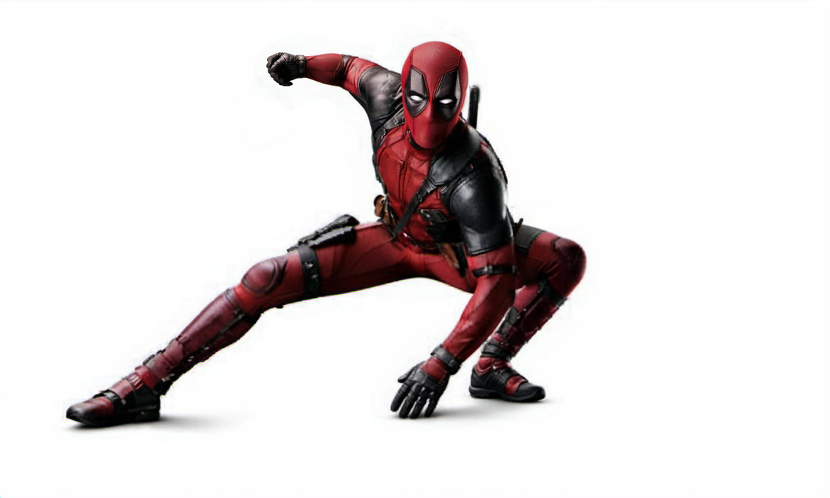 Deadpool, spiderman pose  <lora:Deadpool1024:0.9>