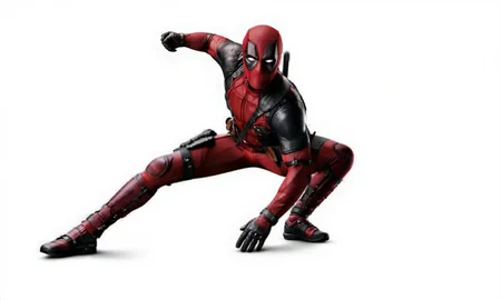 Deadpool, spiderman pose <lora:Deadpool1024:0.9>