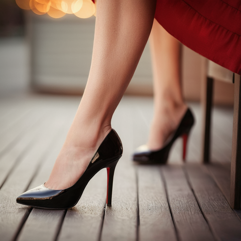 cinematic film still of  <lora:perfection style:0.9> wrinkles:1
A perfect photo of a woman's feet with black heels on a deck,1girl,solo,shoes,barefoot,nail polish,black footwear,blurry,high heels,feet,toes,depth of field,blurry background,soles,red nails,out of frame,toenails,toenail polish,foot focus,single shoe , detailed face, detailed body, detailed hands, detailed eyes, detailed nose, detailed ears, detailed hair, detailed, perfection, detailed teeth, detailed skin texture, wrinkly, detailed fingers, detailed mouth, beauty, realism, real, detailed hair, detailed pores, detailed background, sharp image, detailed lips, different race, different color, different haircut, different skin tone, different, different people, different pose, perfection style, shallow depth of field, vignette, highly detailed, high budget, bokeh, cinemascope, moody, epic, gorgeous, film grain, grainy